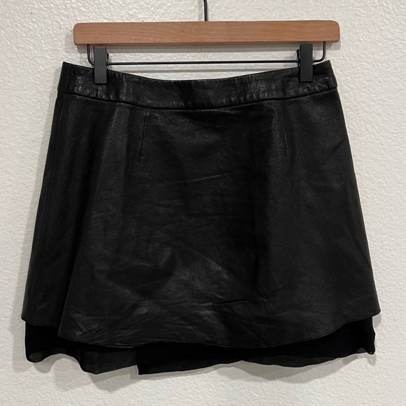 Joie Black Leather Mini Skirt - Picture 2 of 2